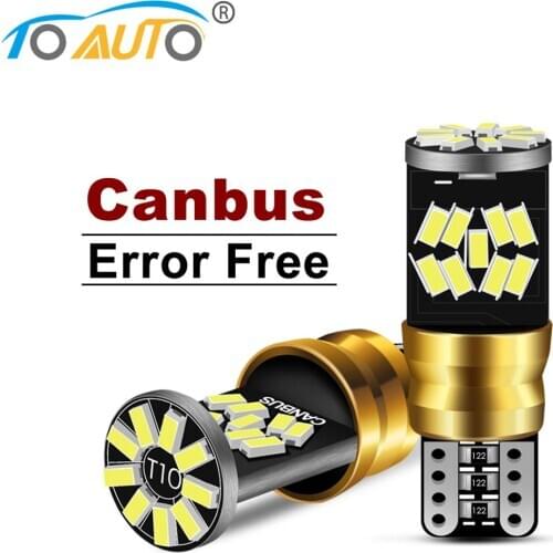 2pcs T10 Led Bulb Canbus Error Free W5W 194 168 Led Car Parking Position Lights Interior Light Wedge Trunk Door Bulb 3014 Chip
