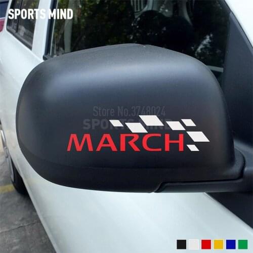 3 Pairs SPORTS MIND Car Styling Automobiles Rear View Mirror Car Sticker Decal For Nissan March K12 K13 Nismo JDM Accessories