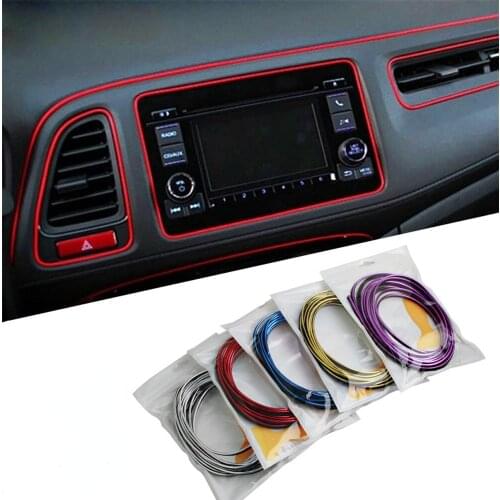 5M Car Dashboard Door Edge Insert Trim Styling Interior Decorative Moulding Universal Auto Accessories Insert Strip With Scraper