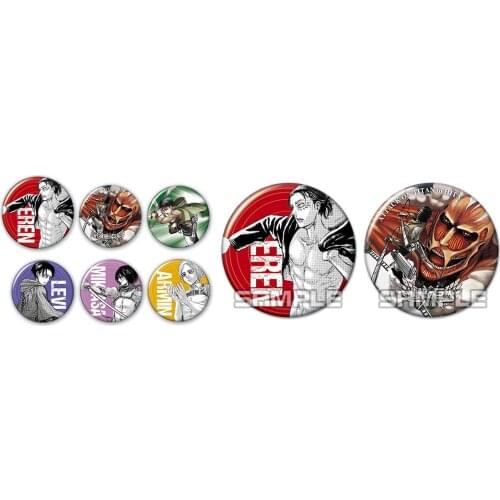 Anime Attack on Titan Badge 58 mm Allen Eren Ackerman Arlert Brooch Iron Buttons