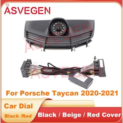 Car Stopwatch For Porsche Taycan 2020-2021 Interior Dashboard Center Clock Compass Time Electronic Meter Clock Accessional