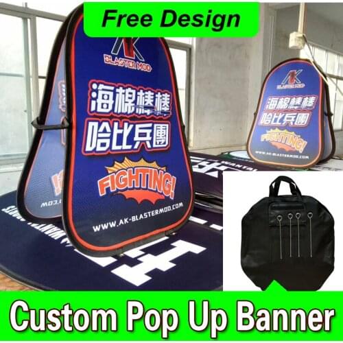 Free Design Free Shipping Horizontal A Frame Banner Pop Out Banners Outdoor Pop Up A-Frame Sideline Banner