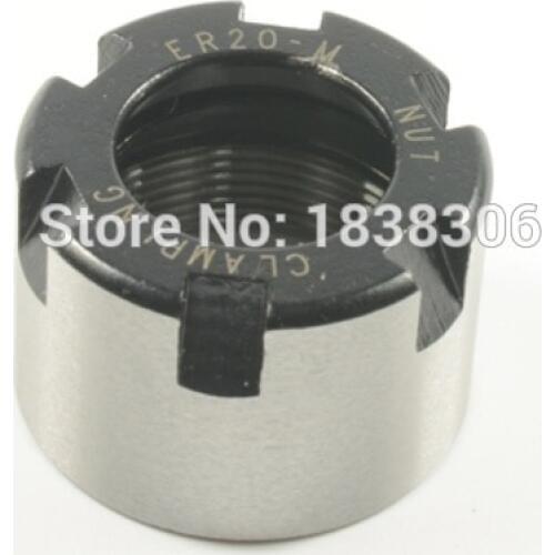 1pcs ER20 collet Nut thread M24*1.0, Diam 28mm Height 19mm for ER COLLET, Type M for CNC spindle lathe tool holder chuck China