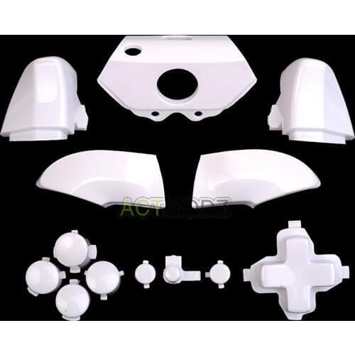 Glossy White Full Set Kit Dpad Triggers Button for Microsoft Xbox One Controller