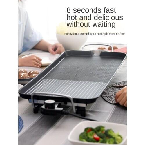 Electric Barbeque BBQ Grill Cast Iron Temperature Control Indoor Household Meat Dish Smokeless Indoor Grill Rack Yakitori