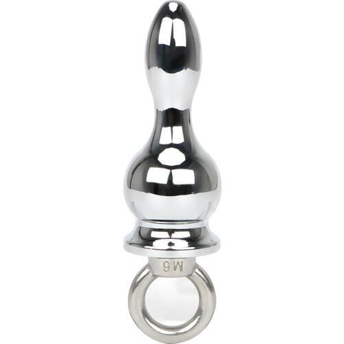 IKOKY Erotic Toys Stainless Steel Sex Toys for Men Women Butt Plug Ring Handheld Anal Sex Toys Gay Anal Plug Anal Bead