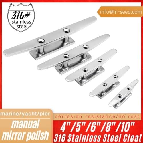 Cable bolt Flat stainless steel Double-hole claw mooring rope Yachts and ships Marine hardware