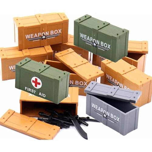 WW2 Weapons Blocks Military Accessories MOC Building Bricks Army Soldier Guns Box Brinquedos DIY Toy for Children Boy Compatible