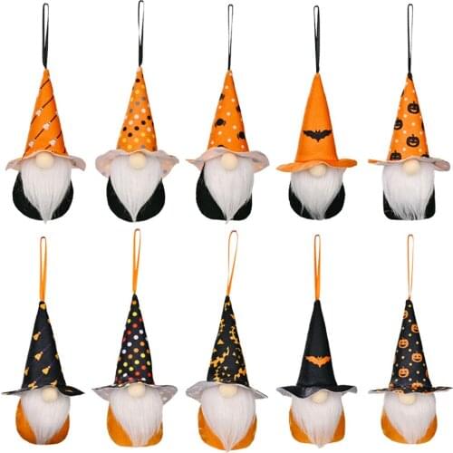 Dr. Lu Doll Halloween Hanging Gnome Christmas Desktop Ornaments Plush Gnomes Gifts 10pcs Decoration Handmade Pendant