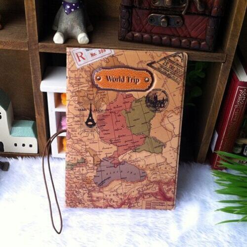 Hot PU&PVC Passport Holder Cover Identity ID Credit Card Cover Bags Document Folder Travel Passport Bags Case-world map