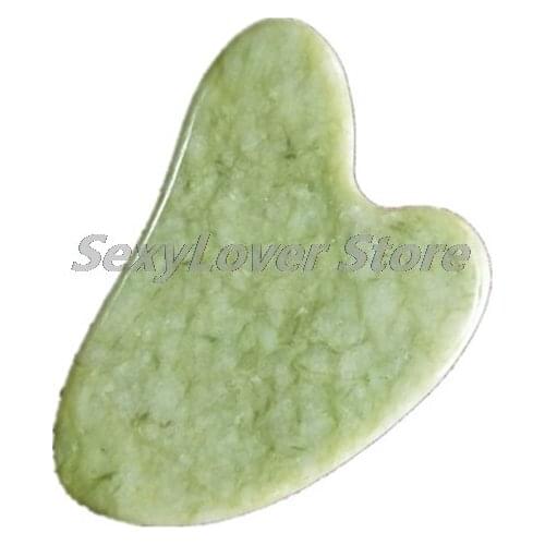 Natural Jade Stone Guasha Board Massage Tool SPA Therapy Gua Sha Massager Face Eyes Heart-shaped Jade Board