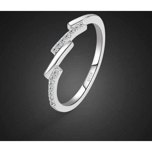 New Fashion 100% 925 Sterling Silver Flower Ring Sparkling Stackable Wedding Ring CZ For Women Fine Jewelry Gift