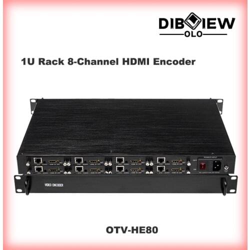 OTV-HE80 8 hdmi streaming iptv video H264 H265 srt rtmp rtsp udp hls ip encoder for facebook youtube codec
