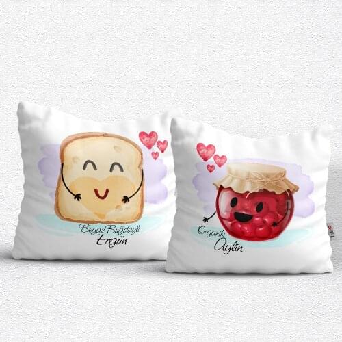 Personalized Dual Jam Bread White Pillow Case-1
