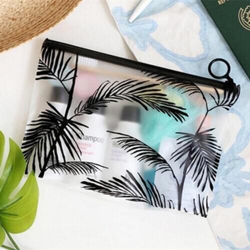 Transparent Cosmetic Bag PVC Women Zipper Clear Makeup Bags Beauty Case Organizer Storage Bath Toiletry Waterproof Wash Bag