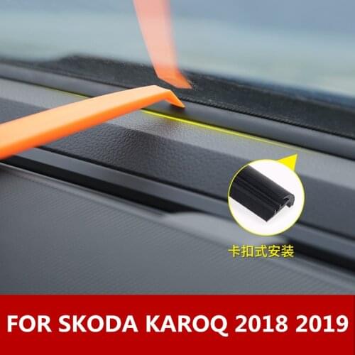 For SKODA KAROQ 2018 2019 Rubber Soundproof Dustproof Sealing Strip For Auto Car Dashboard Windshield Interior Auto Accessories