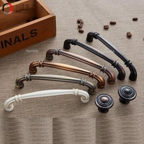 Zinc Alloy Bronze Black Ivory White Wardrobe Dresser Knobs Nordic Style Knurled Cupboard Cabinet Pull Kitchen Drawer Hardwares