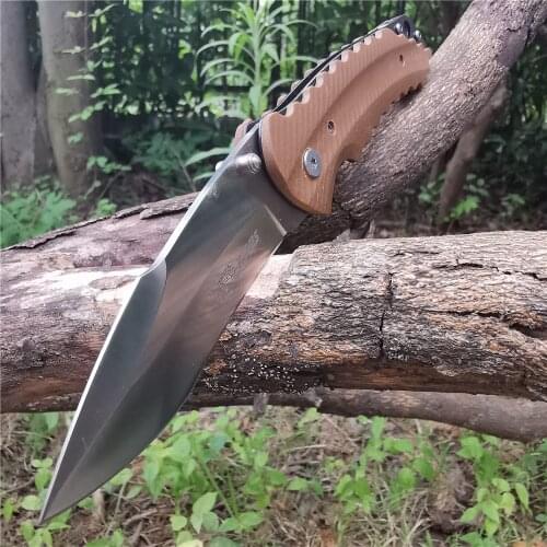 G10 Handle 8CR13MOV Blade Folding Pocket EDC Tool Kitchen Knives - Good for Hunting Camping Survival Outdoor and Everyday Carry