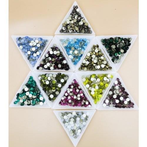 2088 Non Hotfix 8 Big 8 Small 16 Cuts DIY Strass Crystal Stick On Nails Flat Back Rhinestones For Nail Art /GarmentDecorations