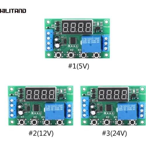 YYC-2S LED Display Adjustable Timer Relay Automation Control Switch Module 5V, 12V, 24V