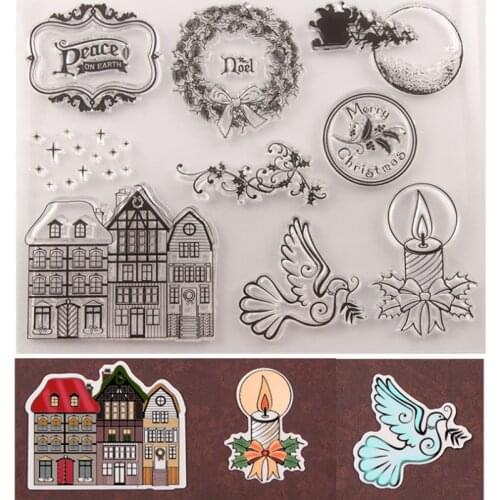 1pc House Pigeon Transparent Clear Silicone Stamp Seal Cutting DIY Scrapbooking Rubber Coloring Embossing Diary Decor Reusable