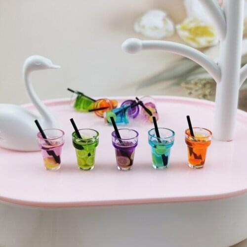 10pcs Handmade Resin Fruit Drink Beverage Charms Pendant 3D Lemon Bottle Charm For DIY Jewelry Accessories Pen Decor Craft