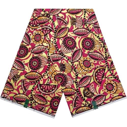 100%Original Ankara Fabric African Real Wax Print Cotton Fabrics Veritable Wax Prints Dress Material For Sewing By The Yard SPER