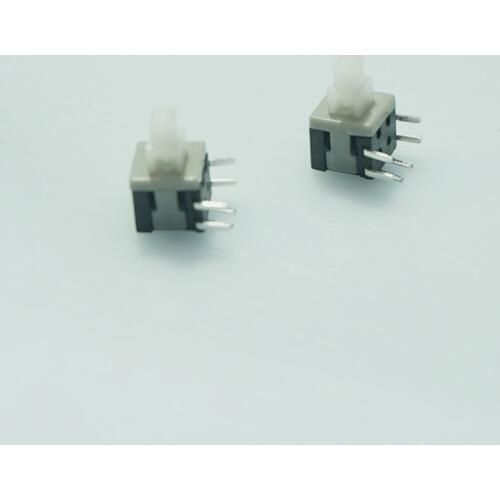 100pcs 5.8 x 5.8 mm x Height 10.1 mm Push Button Switch On/Off Through Hole PCB DPDT Lock Right Angle Key switch Self Lock Push
