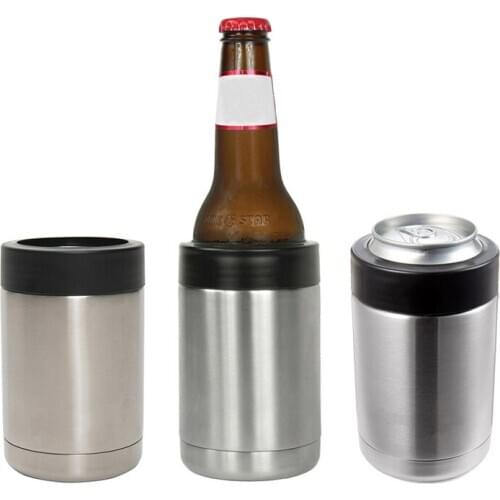 12 Stainless Steel Beer Bottle Cold Keeper Can/Bottle Holder Double Wall Vacuum Insulated Beer Bottle Cooler Bar Accessories