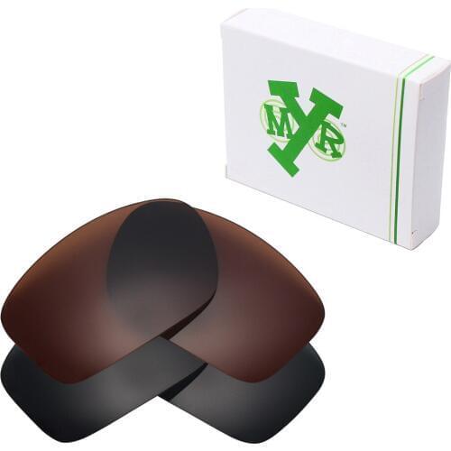 2 Pairs Mryok POLARIZED Replacement Lenses for Oakley Scalpel Sunglasses Stealth Black & Bronze Brown
