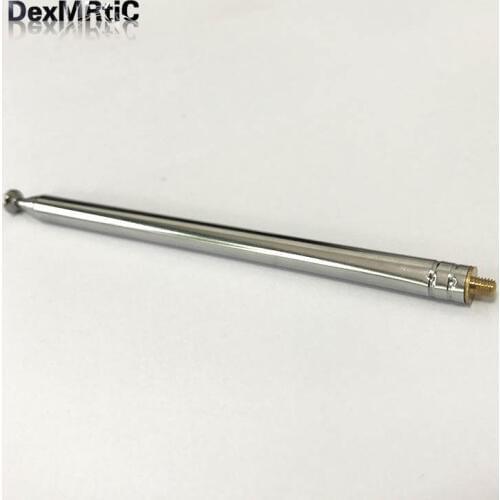 2pcs Steel Rod 6 Sections Telescopic Antenna Aerial for radio 477mm Long aerial thread outside