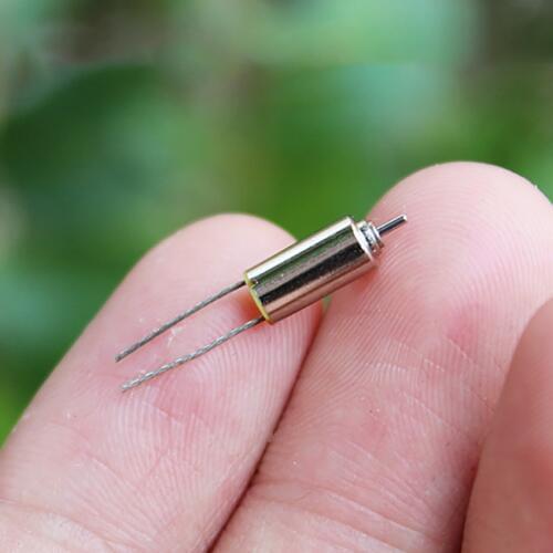 4*8 Coreless Motor Hollow Cup Motor 3.7V Ultra-micro NdFeB Magnetic Small Motor with 2 Hard Pins, 60000 RPM, Output Shaft 0.7mm