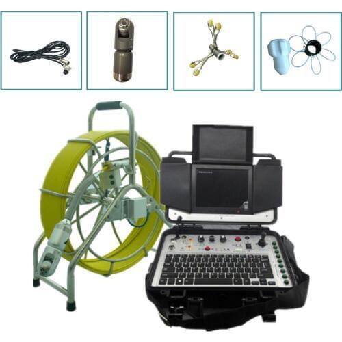 60m/80m Fiberglass Cable Sewer Pipe CCTV Inspection Camera Wholesale Drain Pipe Sewer Pan Tilt Inspection Detect Video Camera
