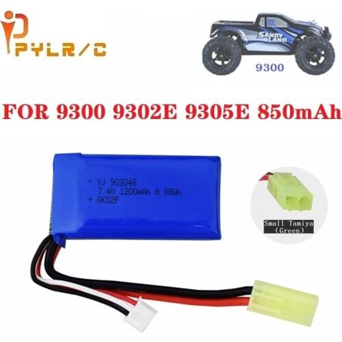 7.4V 1200mah lithium battery for 9300 9301E 9302E 9303E 9034E 9305E 2.4G 1:18 Remote Control 4WD High-speed Off-road RC Car