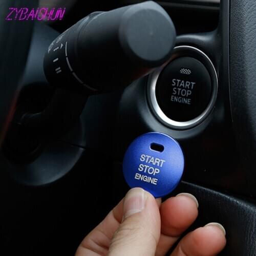 STOP Switch Accessories Aluminum alloy Engine Start button cover Cover Trim For MAZDA 3 MAZDA 6 MAZDA 2 CX-5 CX-9 CX-3 MX-5