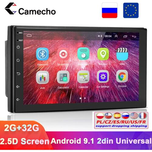 Camecho Android 9.1 2 din Car Radio GPS Multimedia Player Universal For Volkswagen Nissan Hyundai Kia toyota LADA Ford Peugeot