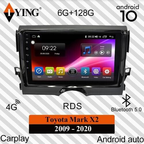 Car Radio For Toyota Mark X2 X130 2009-2020 Android Auto Multimedia Video Player Navigation GPS Carplay Android 10 QLED Screen