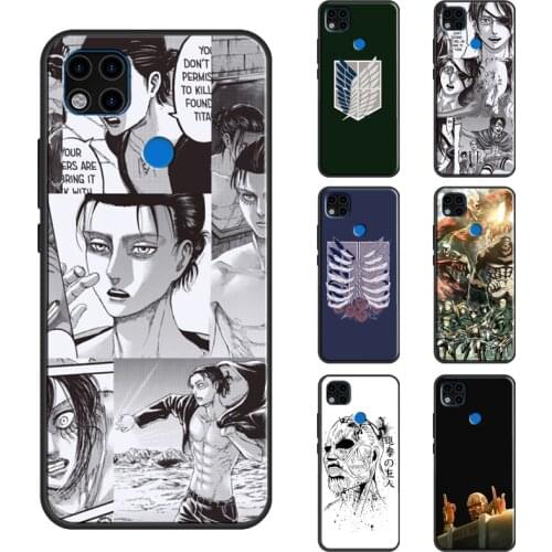 Attack on Titan Case For Xiaomi Redmi Note 10 8 9 Pro Note 7 9S 8T Back Cover For Redmi K40 9A 9 9C 7A