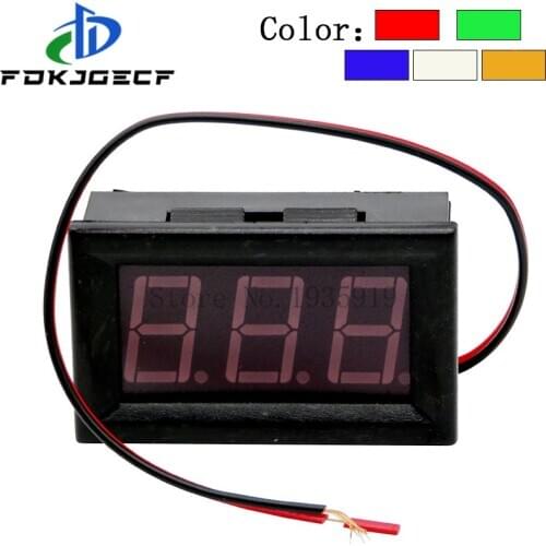 AC 70-500V 0.56" LED Digital Voltmeter Voltage Meter Volt Instrument Tool 2 Wires Red Green Blue Display 110V 220V DIY 0.56 Inch