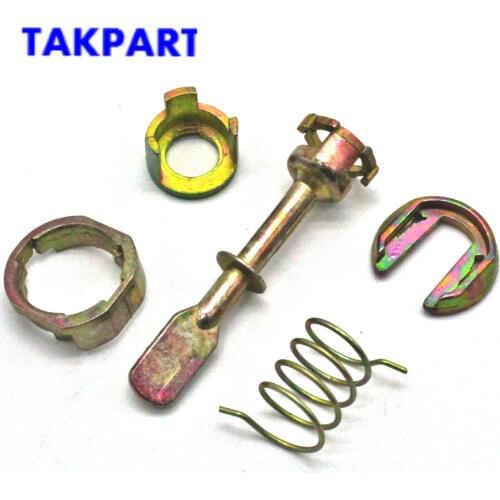 TAKPART 5Pcs/Set Replacement Repair Kit Front Door Lock Door Lock Kit Iron Durable Door Lock Cylinder Accessories for VW Polo