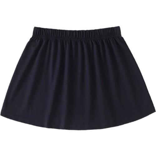 Korean Women Layered Decorative Skirt Solid Color Black White A-Line Flare False Hem Elastic Waist Detachable Apron Sweatshirt F