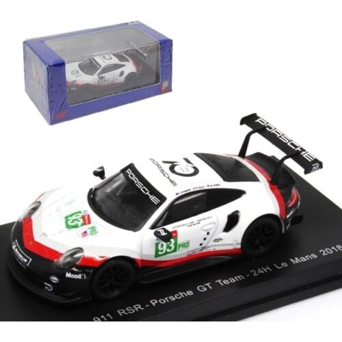 Spark 1:64 911 RSR No.93/94 GT Team 24H Le Mans 2018 Diecast Model Car