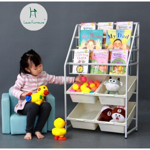 Louis Fashion Childrens Bookcases Tieyi magazine baby shelflanding simple toy storage cabinet home book