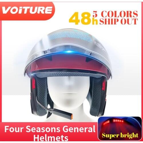 Motocross Helmet with Light Bluetooth Safety Helmet Motorcycle Riding casque moto Signal Warning Motorcycle Helmets