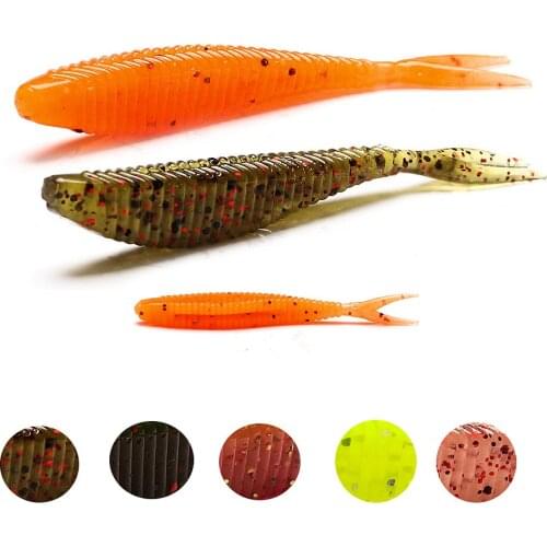1.5g/60mm Shad Soft Plastic Baits Minnow Lures Jerkbait Ice Fishing for Bass Fishing Soft Swimbaits 15pcs/lot
