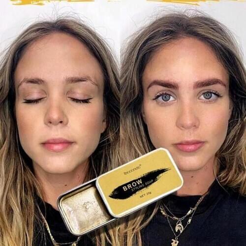 3D Wild Eyebrow Soap Balm Kit Pomade Makeup Gel Makeup Styling Waterproof Gel Long Lasting Pomade Brow Tint Eyebrow Tool