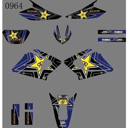 3M Motorcycle Team Graphic & Backgrounds Decal Sticker Kits for YAMAHA DT X 125 2002 2003 2004 2005 2006 2007