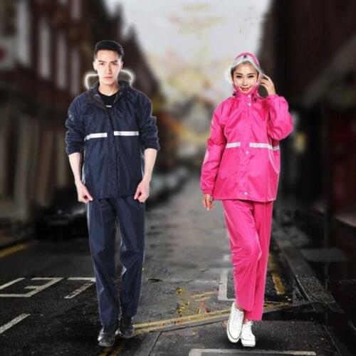 Thickened Motorcycle Raincoat Set Split Raincoat Adult Raincoat Mens And Womens Split Raincoat Double Layer Raincoat Pants