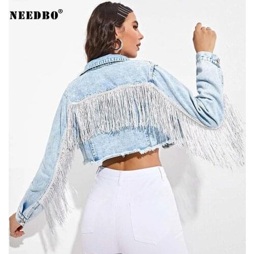 Женские джинсовые куртки NEEDBO China At AliExpress