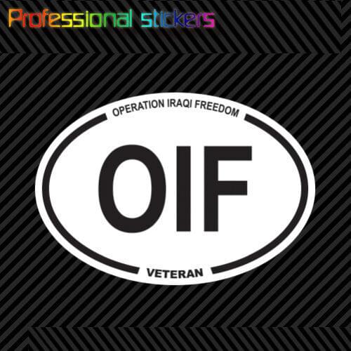 Operation Iraqi Freedom OIF Oval Sticker Decal army usmc navy usaf Stickers for motos, cars, laptops, Phone